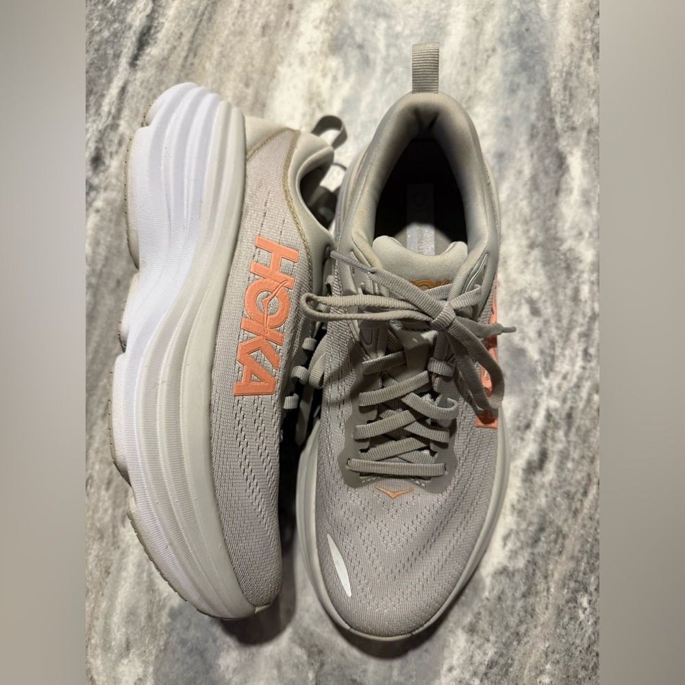 Hoka One One Gray and Orange Women's Shoes
